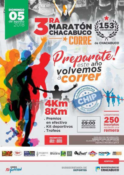 Se viene la tercera Maratón “Chacabuco Corre”