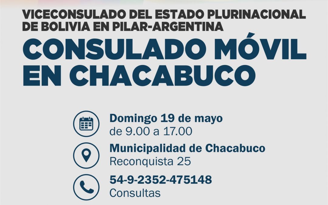 Nuevamente el Consulado Móvil Boliviano en Chacabuco
