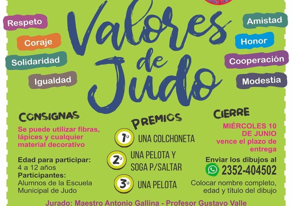 Continúa abierto el concurso de dibujo “Valores de Judo”