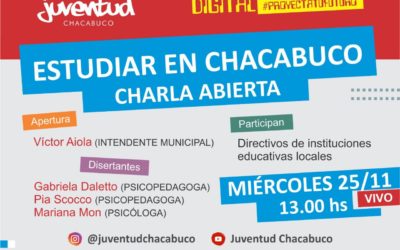 Charla «Estudiar en Chacabuco» pasa al miércoles 25