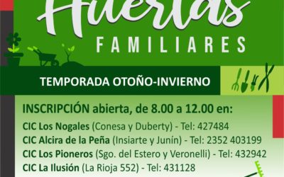 Continúa abierta la inscripción para sumarse al programa municipal Huertas Familiares
