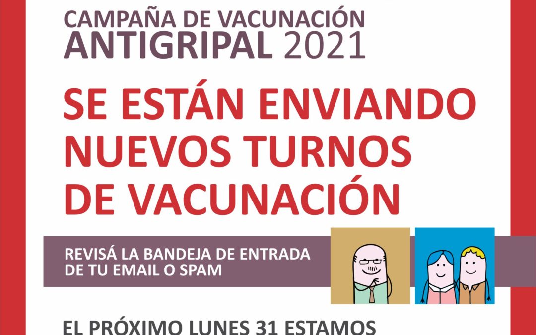 Vacunación antigripal: Envío de turnos a los correos electrónicos