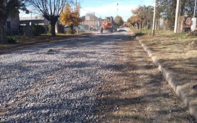 Mejorado de calles en Rawson y Castilla