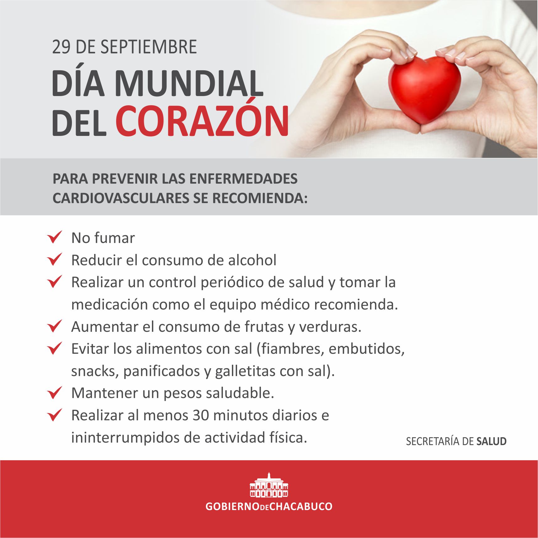Día Mundial Del Corazón Concientizar Sobre Los Hábitos Saludables Ciudad De Chacabuco 2055