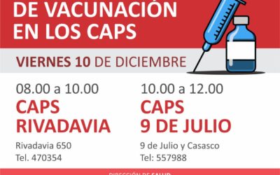 Cronograma de vacunación en los CAPS