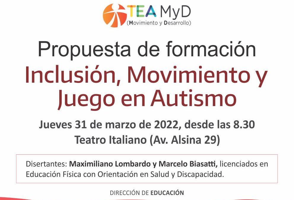 Propuesta de formación: «Inclusión, Movimiento y Juego en Autismo»