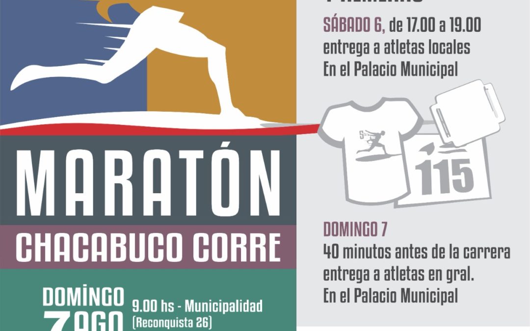 Maratón «Chacabuco Corre»: entrega de kits y remeras