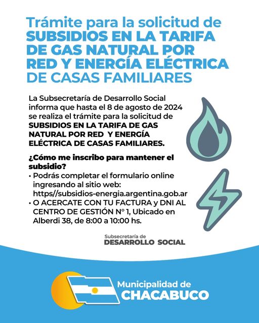 link acceso a subsidio de luz y gas