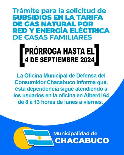 Se prorrogó la fecha cierre para los subsidios de gas y energía