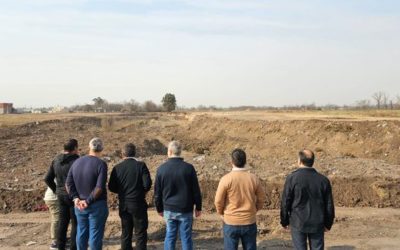 Golía recorrió la obra de rellenado y compactación de la cava de calle Coronel Suárez