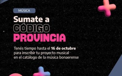 Reabre la convocatoria de Código Provincia para proyectos musicales