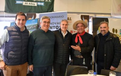 Golía junto al Ministro Rodríguez presentes en la 44° Expo Rural Chacabuco