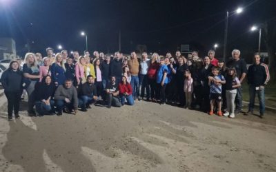 Golía inauguró cinco nuevas cuadras de luminarias en el barrio Los Nogales