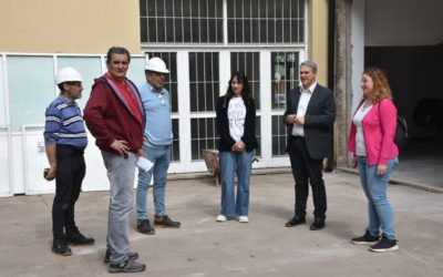 Golía recorrió la obra del edificio donde funcionará el Centro Universitario