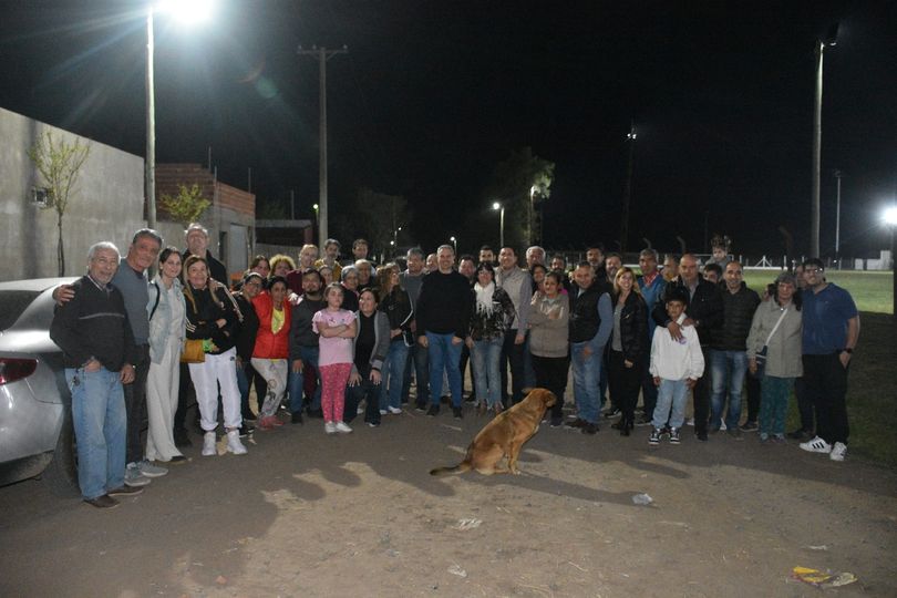 Continúan las obras: Golía inauguró más luminarias en calle San Luis