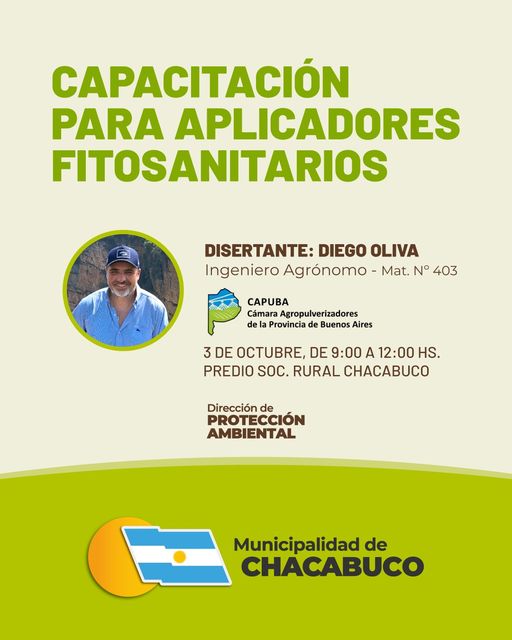 Se dictará una capacitación para aplicadores de fitosanitarios