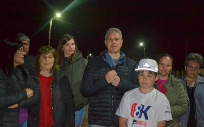 Golía inauguró dos nuevas cuadras de iluminación en el Barrio La Construcción