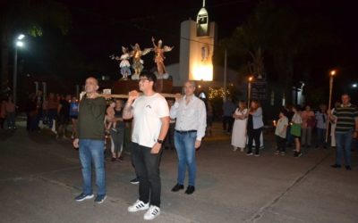 Golía, participó de las celebraciones patronales en la Parroquia de los Santos Arcángeles