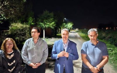 Golía inauguró dos nuevas cuadras de luminarias en calle Uspallata