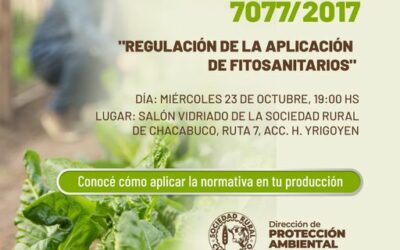 Ambiente: Charla sobre regulación de aplicación de fitosanitarios