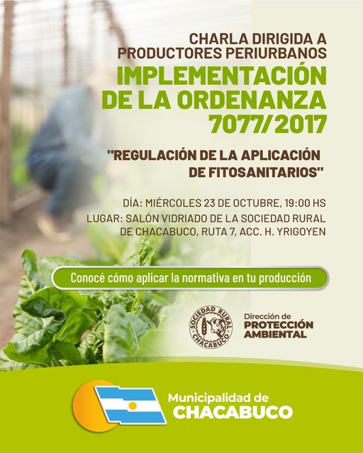 Ambiente: Charla sobre regulación de aplicación de fitosanitarios