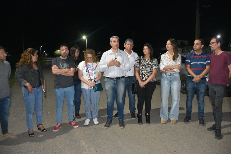 Golía inauguró luces LED en tres nuevas cuadras de calle San Isidro Labrador