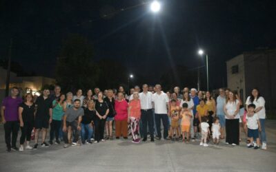 Escuelas Seguras: Golía inauguró tres nuevas cuadras de luminarias