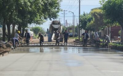 *Comenzó la pavimentación de la segunda cuadra de Dr. Fernández*