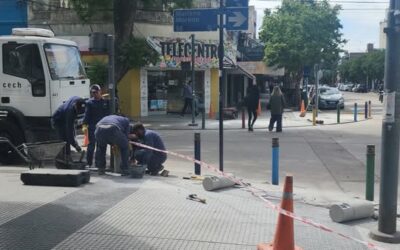 Obras de pavimento y trabajos en la avenida Alsina