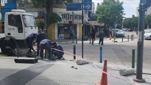 Obras de pavimento y trabajos en la avenida Alsina