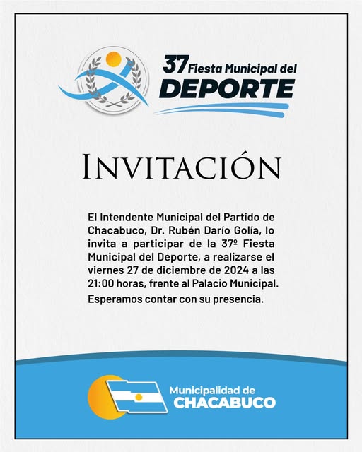 Las 36 ternas de las 37° Fiesta Municipal del Deporte 2024