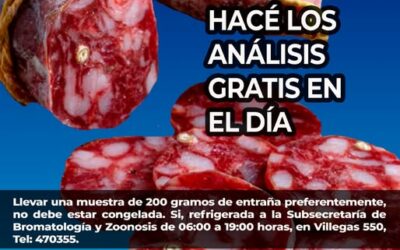 Triquinosis: Bromatología realiza análisis gratuitos de chacinados para consumo casero