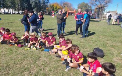 Golía presente en el Encuentro de Rugby Infantil en homenaje a Víctor Belforti y Matías Abelarde