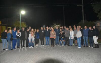 Golía inauguró dos nuevas cuadras de luminarias en calle Belgrano