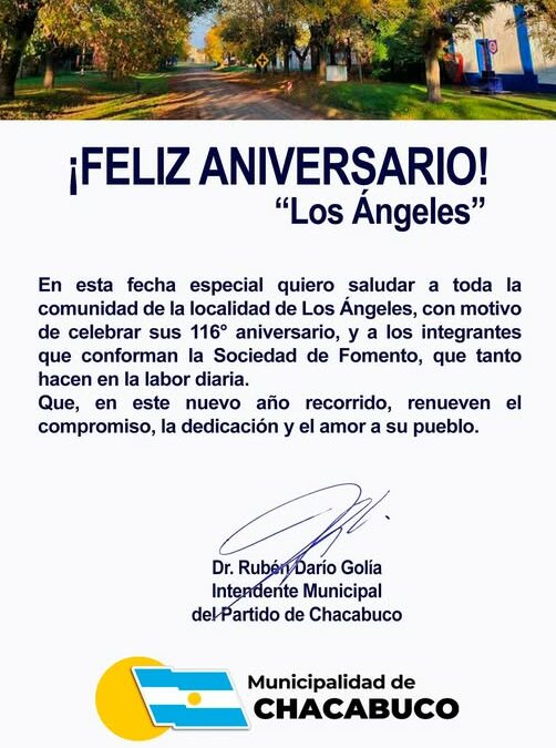 Los Ángeles cumple hoy 116° aniversario.