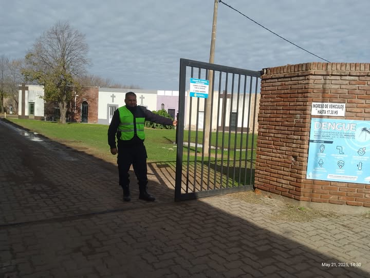 El cementerio local cuenta con una guardia preventiva en todo el predio