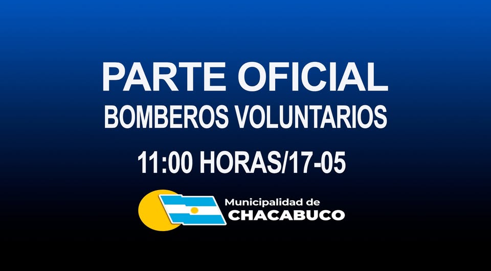 PARTE OFICIAL, SÁBADO 17/05, 11:00 HORAS Temporal: Actualización oficial de Bomberos Voluntarios y Comité de Crisis