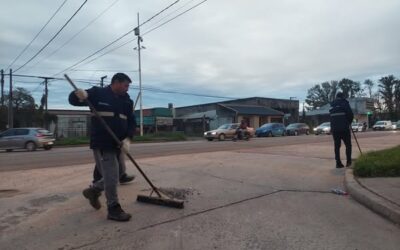 Tras el temporal, intenso trabajo de Servicios Públicos en la ciudad