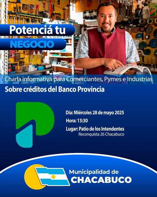 Charla informativa en el Municipio sobre créditos a tasa blanda para comerciantes, Pymes e Industrias