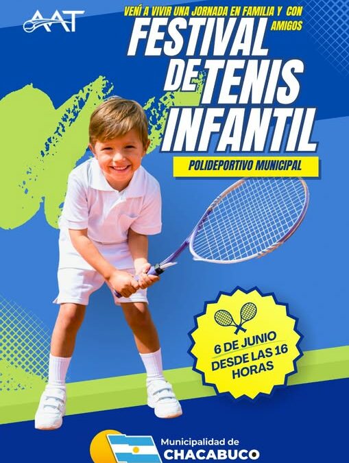 *El próximo 6 de junio habrá un Festival de Tenis Infantil en el Polideportivo*