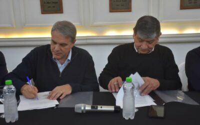 Golía firmó convenios para el Centro de Hemodinamia y nuevas luminarias LED