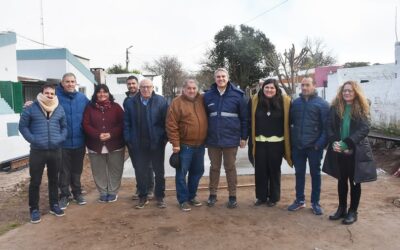 Golía recorrió la obra de pavimentación del Pasaje 2 de mayo