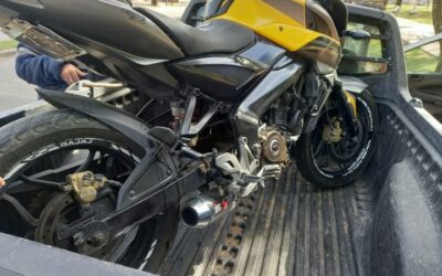 Tránsito retuvo otra motocicleta con escape antirreglamentario