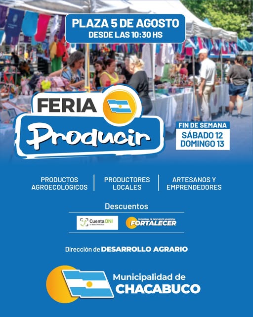 Vuelve la feria Producir a la plaza 5 de Agosto