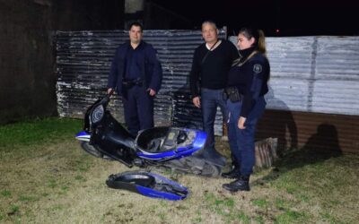 Tras operativo de Tránsito, se recuperó una motocicleta robada