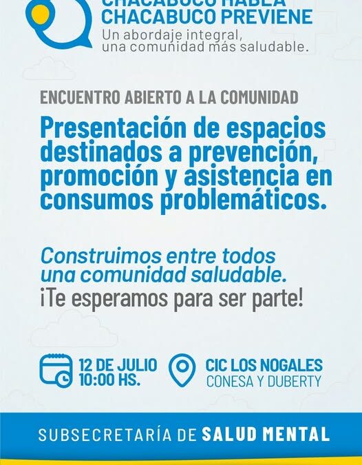 Encuentro  de prevención y asistencia en consumos problemáticos