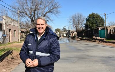 Golía recorrió la obra de pavimentación de calle Andes