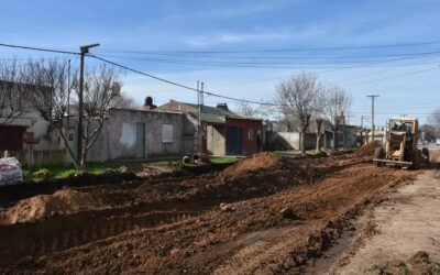 Comenzaron las tareas preliminares para la pavimentación de calle Vélez Sarsfield