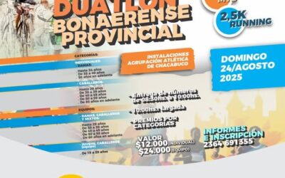 Cuarta fecha del Duatlón Provincial Bonaerense en Chacabuco