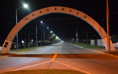 Nueva iluminación LED en el acceso Hipólito Yrigoyen